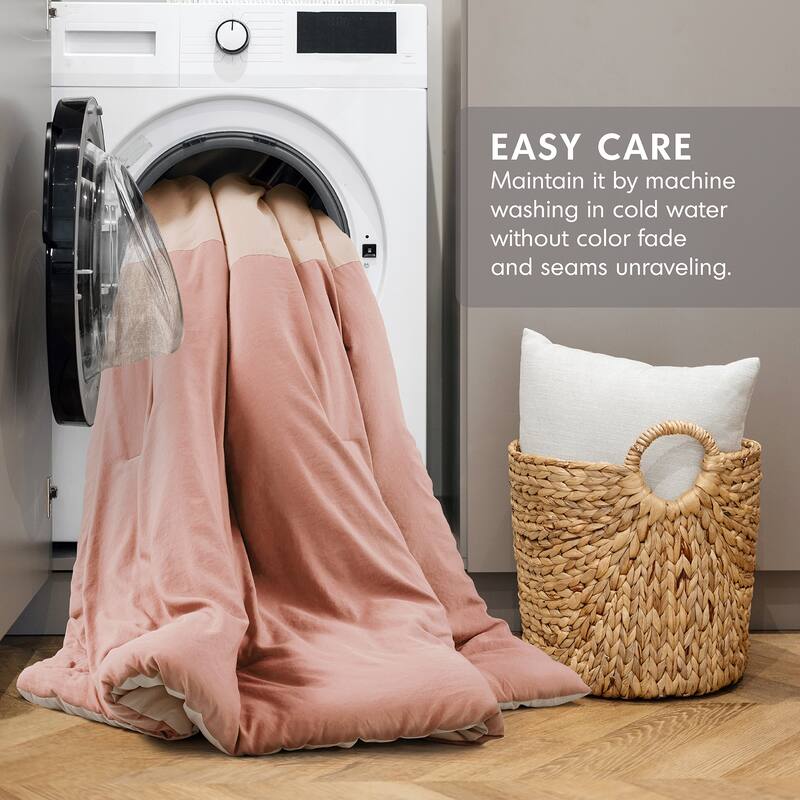 Chelsea Square Ayko Soft Washed Color Block Comforter Set