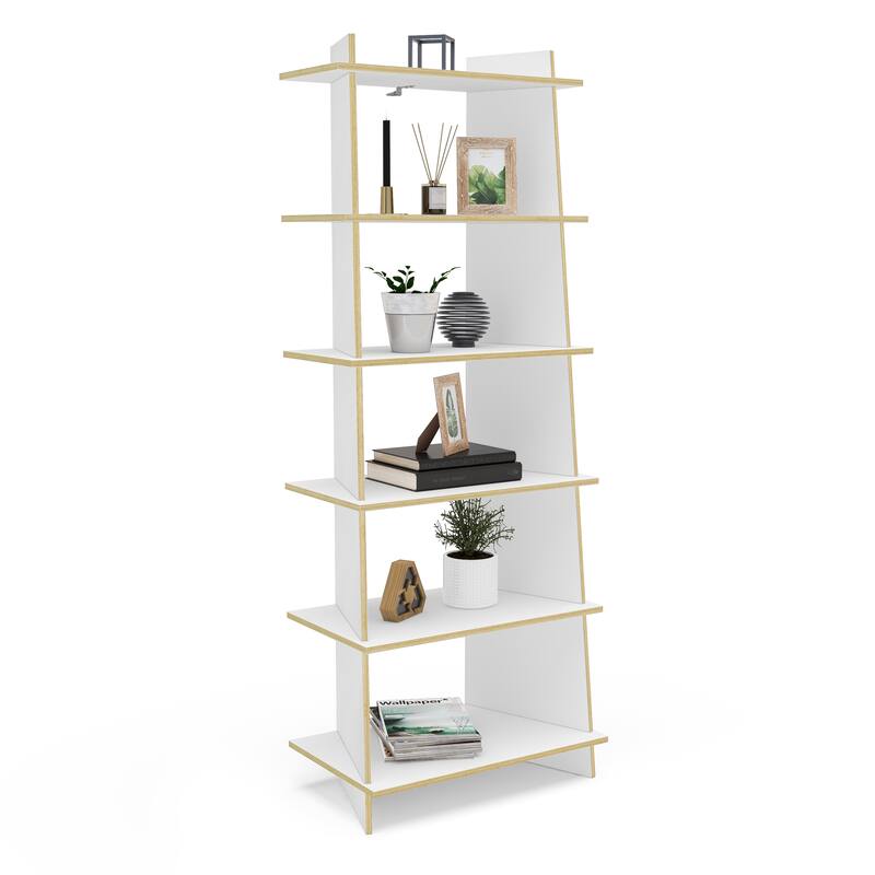 EcoFriendly Jade 6 Shelf Open Bookcase