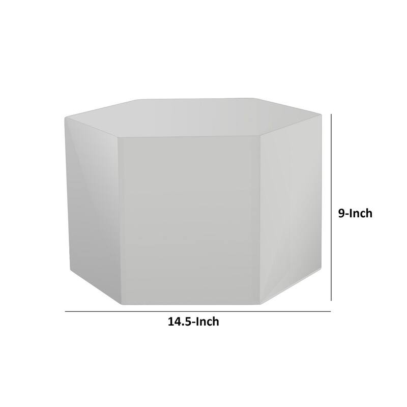 9 in. Light Gray Rectangle Wood End Table, Sturdy Build End Side Table for Living Rooms