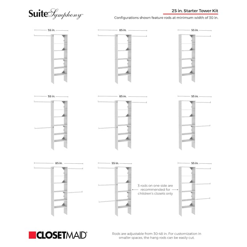 ClosetMaid SuiteSymphony Modern 3-Drawer 25-Inch Tower Closet Organizer