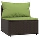 preview thumbnail 17 of 100, vidaXL Patio Corner Sofa with Cushions Black/Brown/Gray Poly Rattan