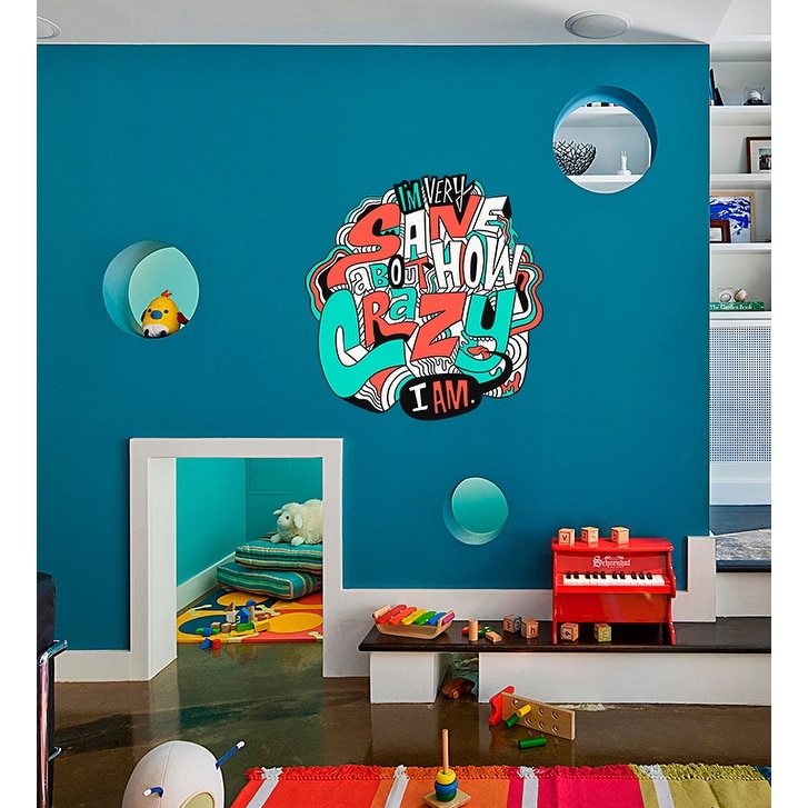 Crazy Quote Decal, Crazy Quote Sticker, Crazy Quote Wall-image