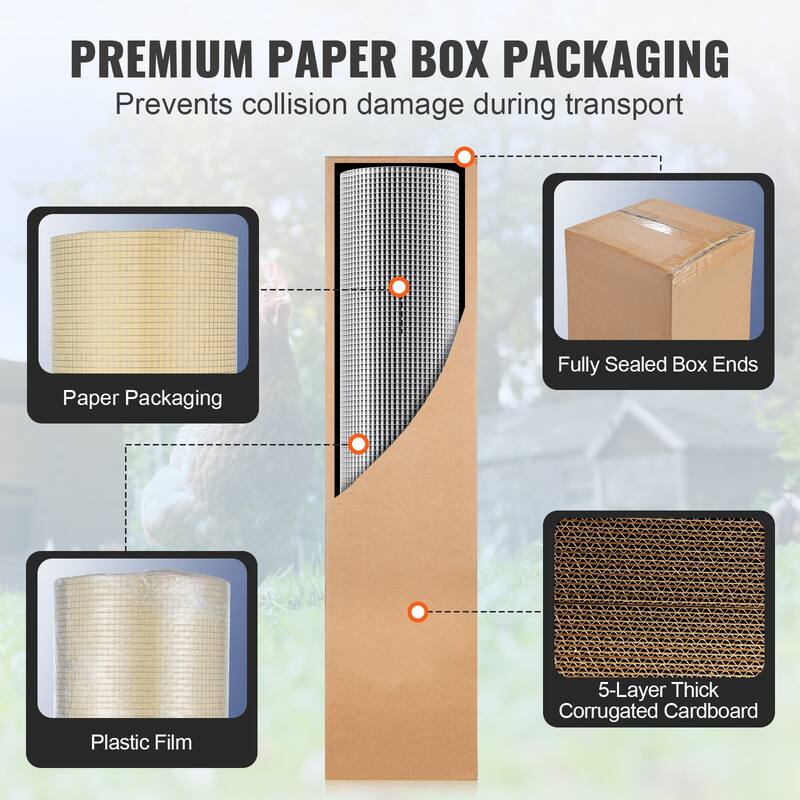 Hardware Cloth, Hot Dipped Galvanized Wire Mesh Roll, Chicken Wire Fencing, Wire Mesh for Rabbit Cages, Garden - Silver
