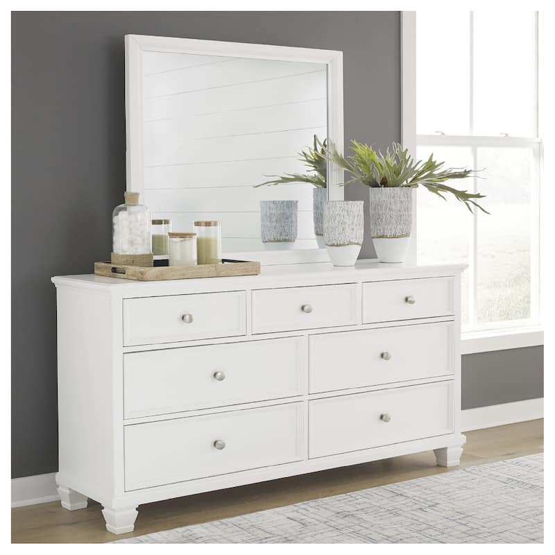 Signature Design by Ashley Fortman Dresser and Mirror - White