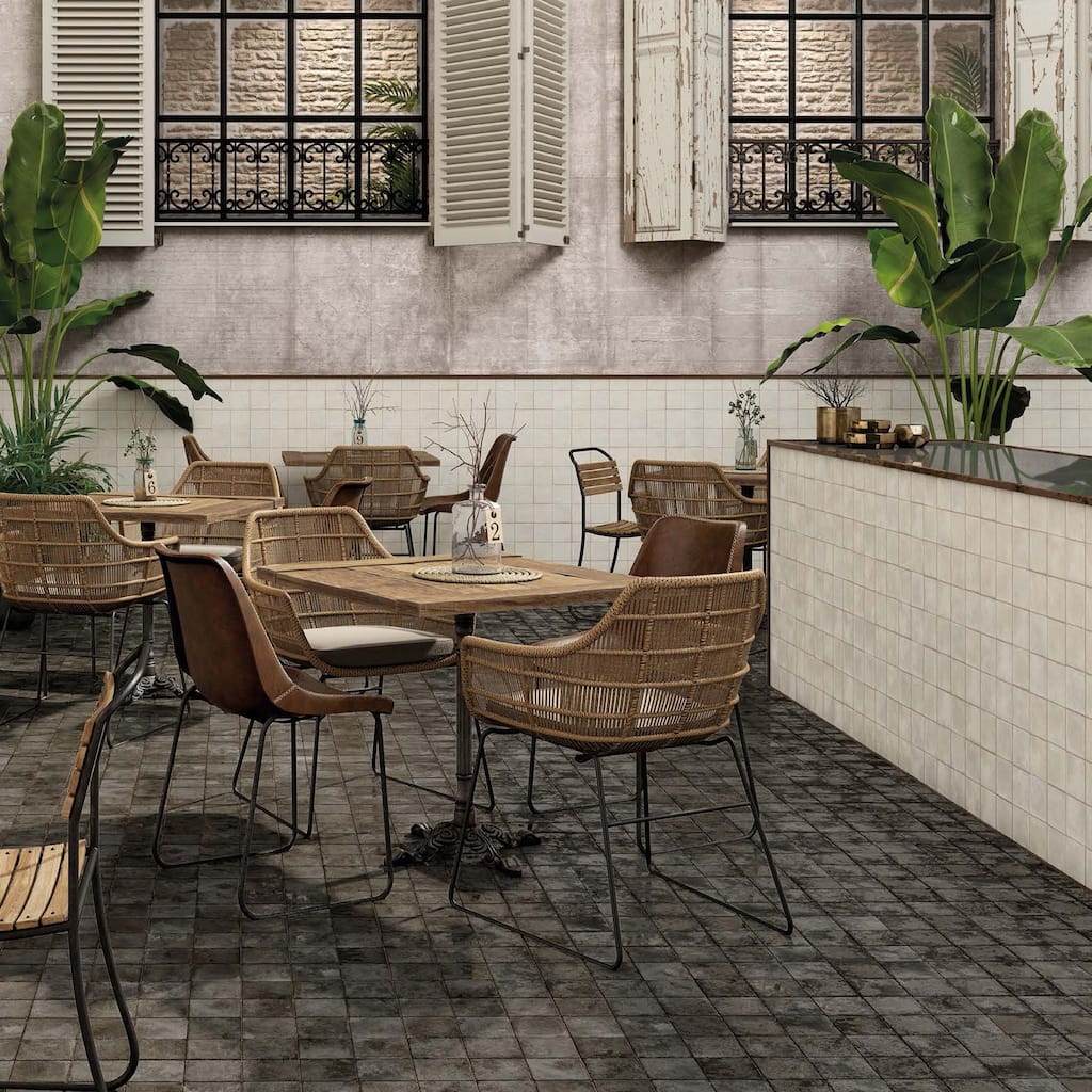 Merola Tile Kings Etna White 13-1/8" x 13-1/8" Ceramic Floor and Wall Tile