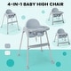 preview thumbnail 21 of 20, Babyjoy 4-in-1 Convertible Baby High Chair Feeding with Removable - See Details