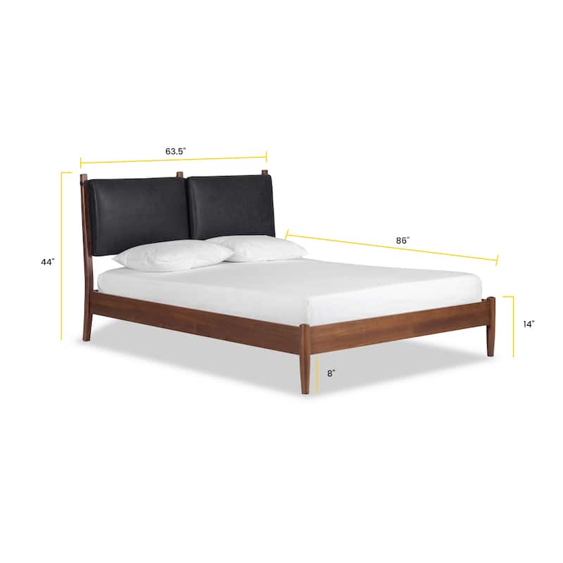 Poly & Bark Truro Bed Frame with Leather Cushions