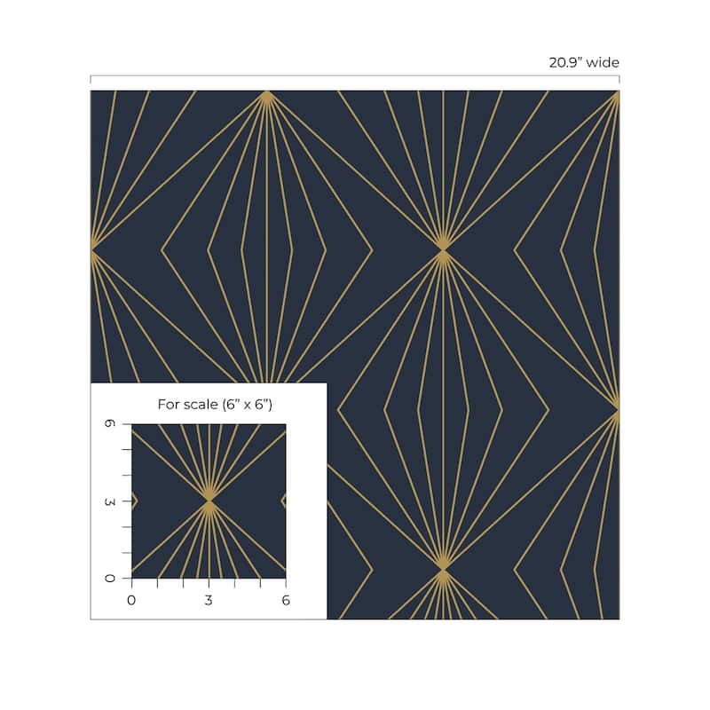 Seabrook Designs Diamond Vector Non-Woven Unpasted Wallpaper