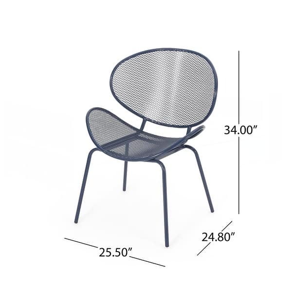 dimension image slide 5 of 8, Outdoor Iron Chair set