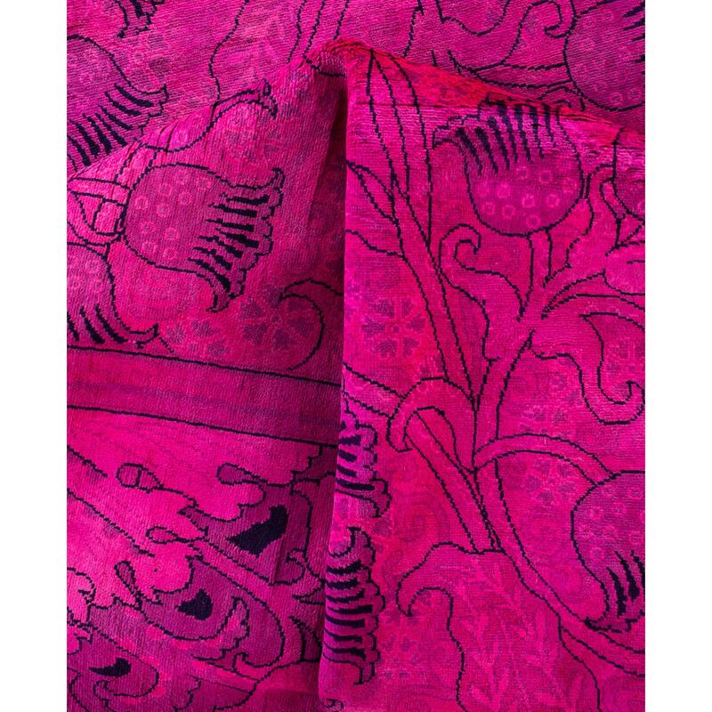Overdyed One-of-a-Kind Hand-Knotted Area Rug - Pink - 9' 10" x 13' 9"
