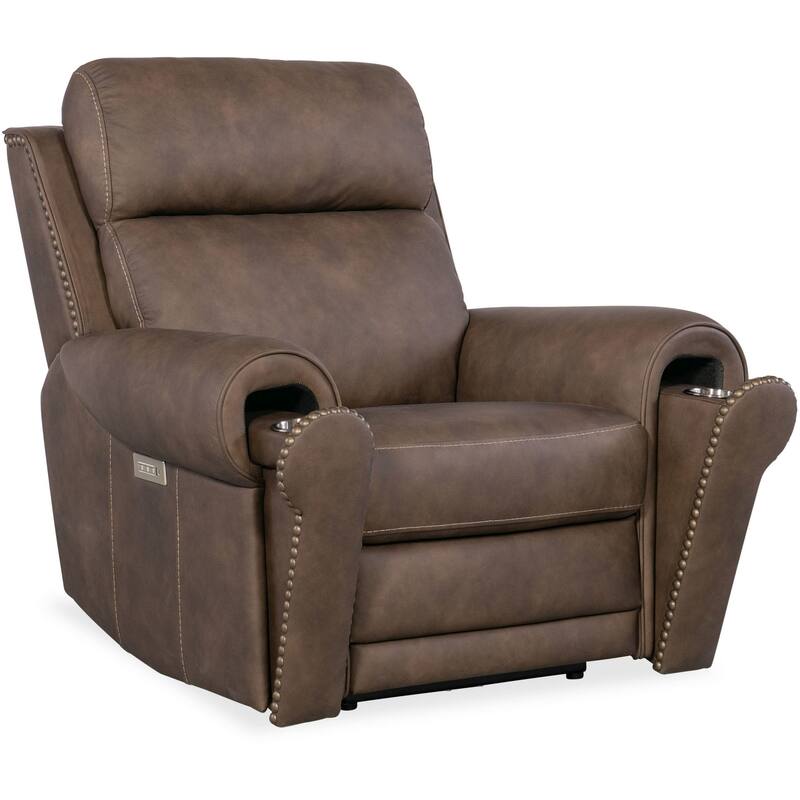 Hooker Furniture SS635-PHZL1 Duncan 43" Wide Metal Framed Leather