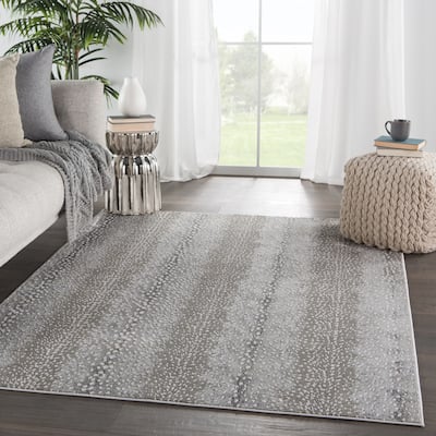 Silver Orchid Axis Animal Print Spotted Area Rug
