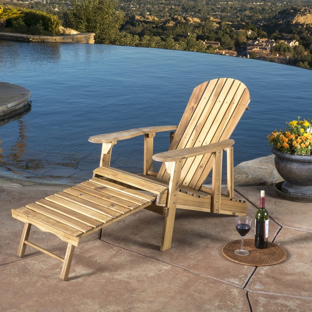 Hayle Wood Outdoor Reclining Adirondack Chair by Christopher Knight Home - 67.25" L x 29.50"W x 29.50" H