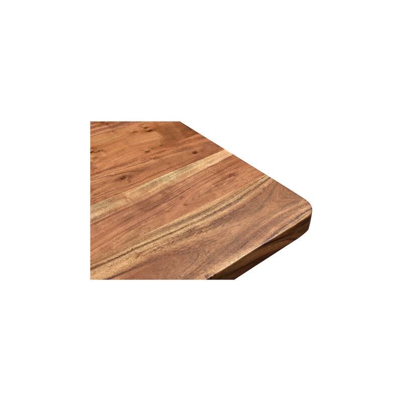 Aurelle Home Solid Caramel Industrial Bar Table
