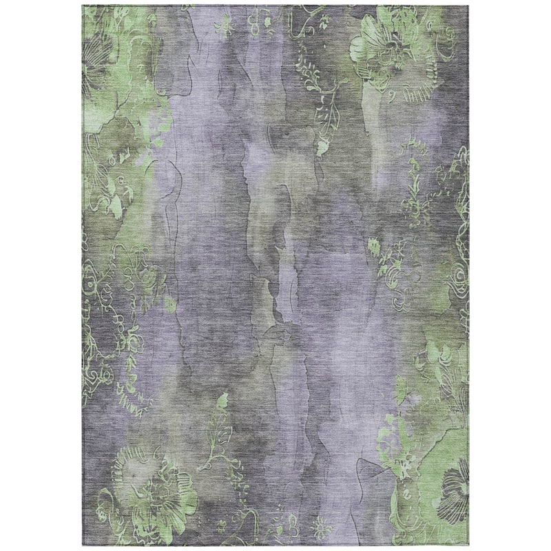 HomeRoots Floral Transitional Rectangle Outdoor Rug