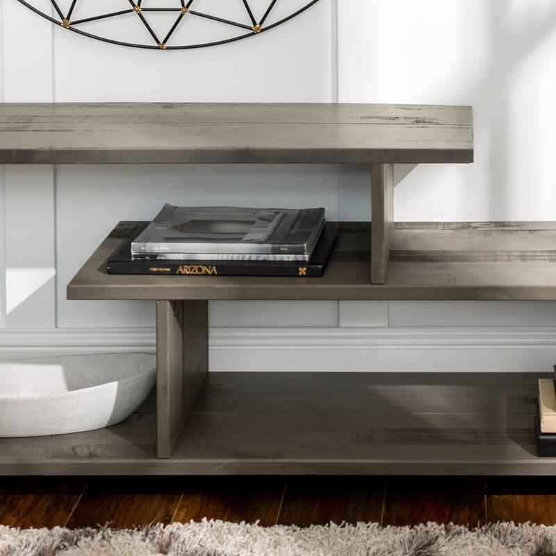 Middelbrook 60-inch Asymmetrical Solid Wood TV Stand