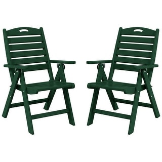 Coastline Patio Folding Highback Dining Chair Set of 2