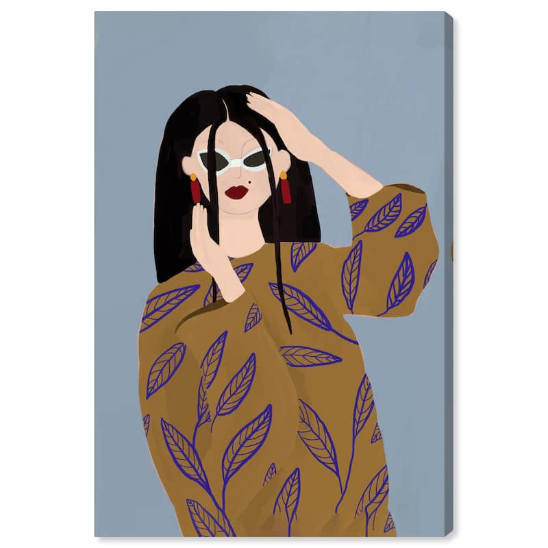 Wynwood Studio Canvas Fashion and Glam Ready for My Pictures Gray and Modern & Contemporary Wall Art Canvas Print