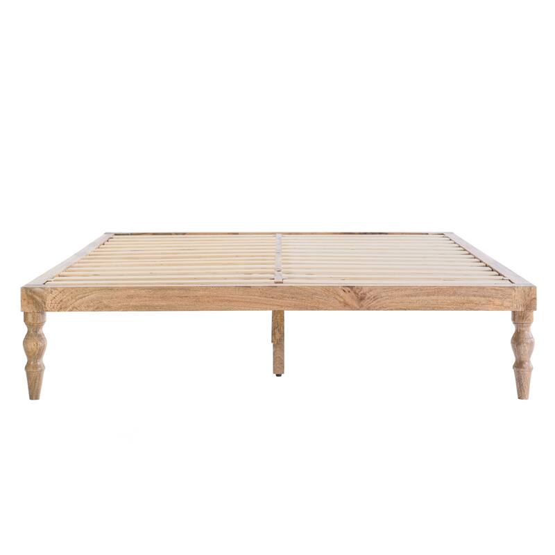 MH London Rhonda Solid Mango Wood Platform Bed