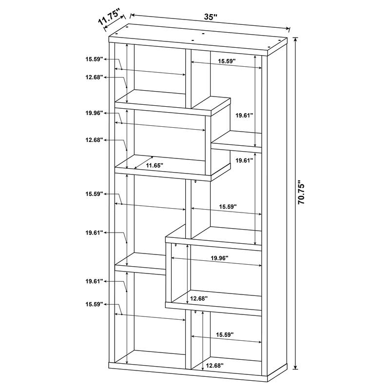 7 Shelves Storage Shelf Solid Wood Furniture