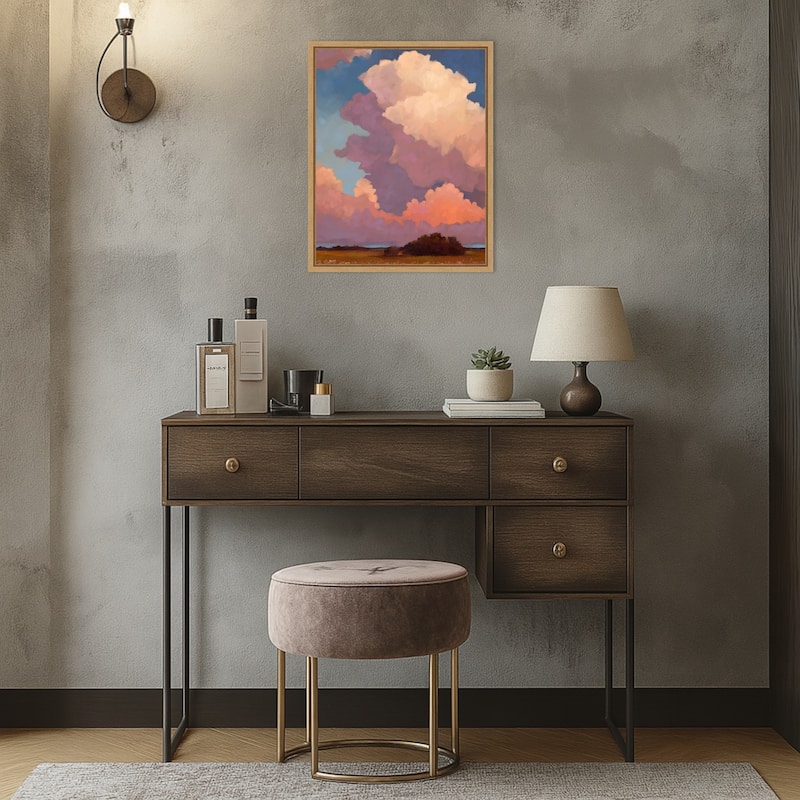 Landscape Light in the Clouds by Mary Sparrow Framed Canvas Wall Art Print