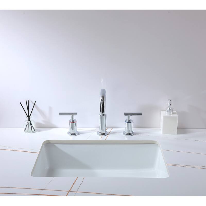Indigo Home 8 inch Widespread Double Handle Bathroom Faucet