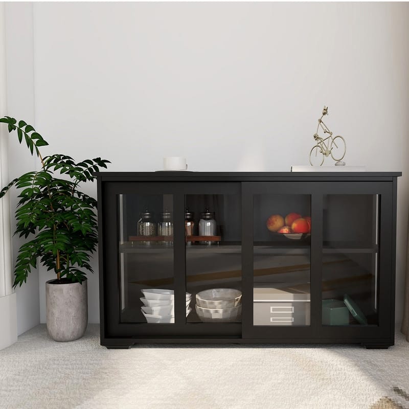 Storage Stand Cupboard With Glass Door