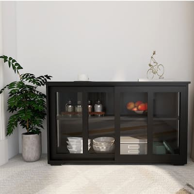 Storage Stand Cupboard With Glass Door