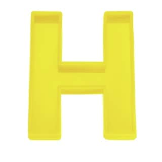 Large Letter Resin Models Alphabet H Silicone Yellow 6