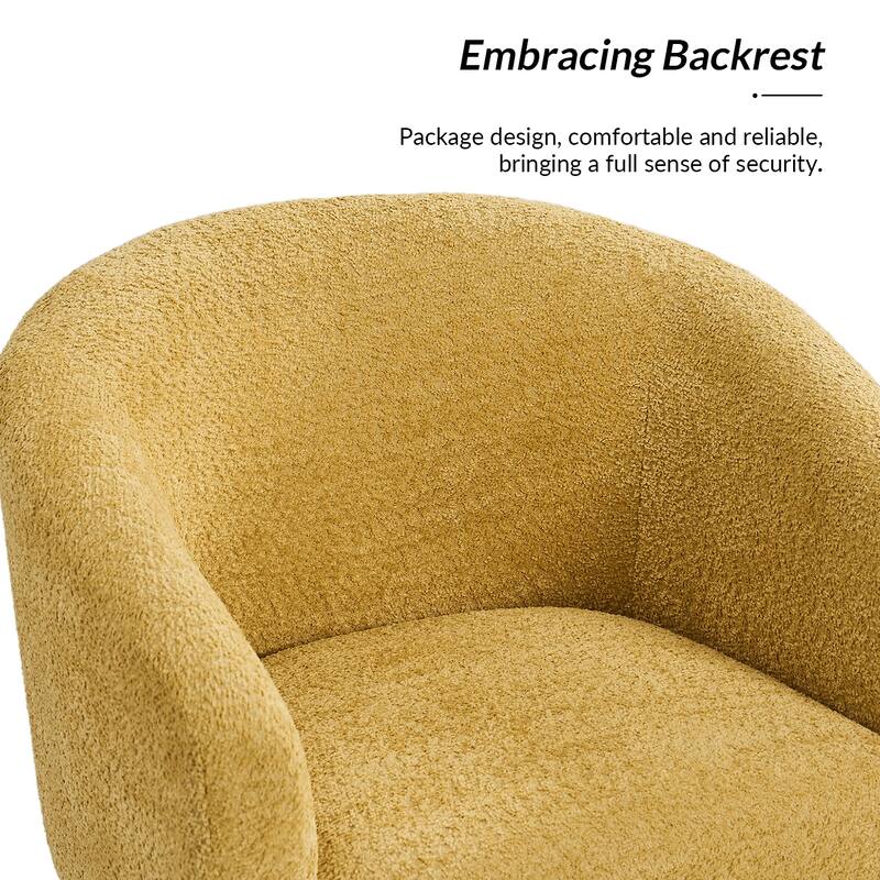 Hal Modern Boucle Armchair with Metal Legs by HULALA HOME