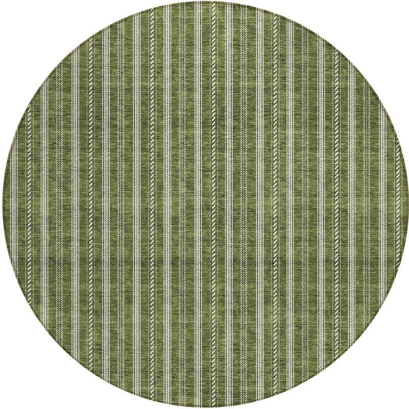 HomeRoots Striped Transitional Rectangle Outdoor Rug