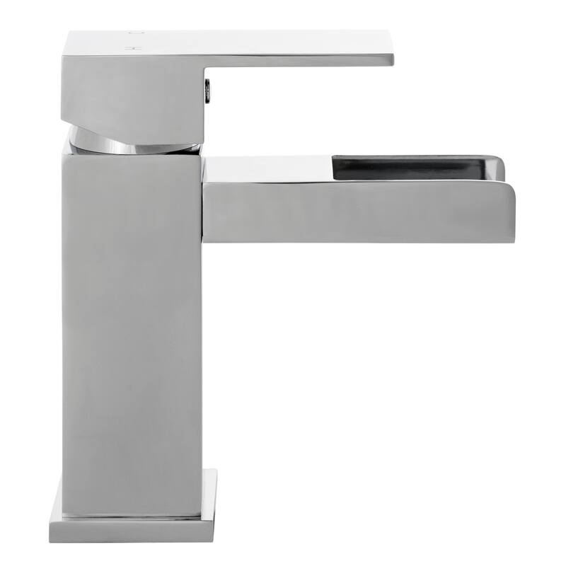 SAFAVIEH Solea Calm Waterfall 6-inch Chrome Single-handle Vessel Bathroom Faucet - 1.9" x 5.6" x 5.9"