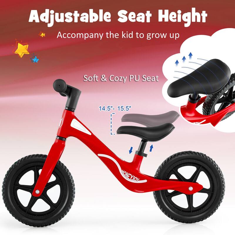 Gymax Kids Balance Bike Lightweight Toddler Bicycle with Rotatable