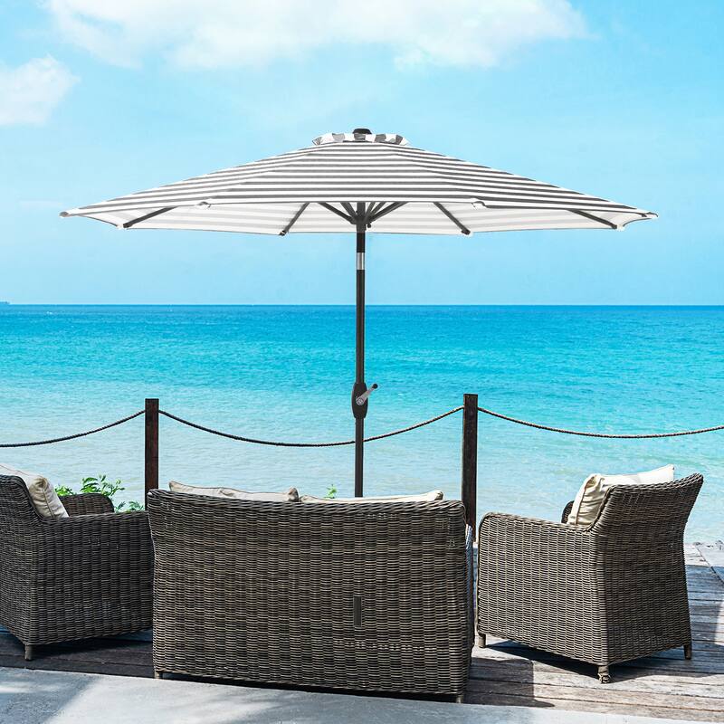 Holme 9-foot Steel Market Patio Umbrella with Tilt-and-Crank
