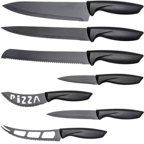 Shop Stainless Steel Multi Use Kitchen Knife Set Set Of 7 Quick Shipping Overstock 29030150