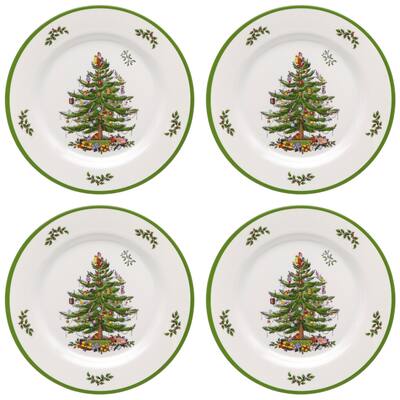 Spode Christmas Tree Melamine Dinner Plate Set of 4