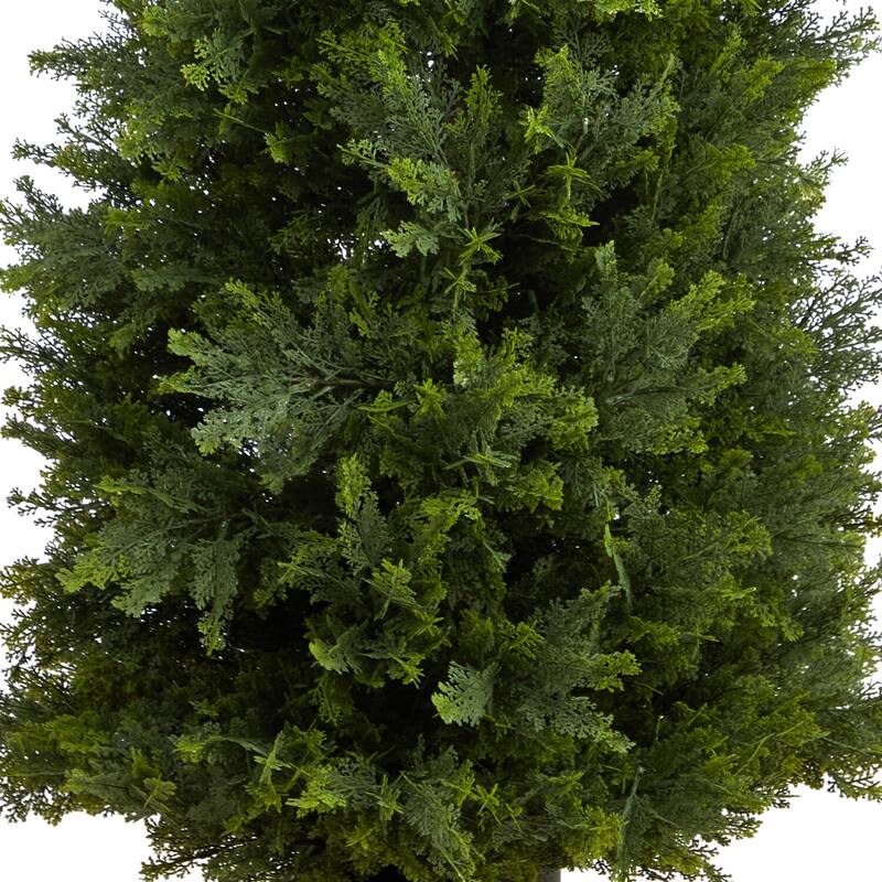 Vintage Cone Topiary Tree - 5.5Ft Artificial Victorian Tree Indoor Outdoor Decor - Green - 41-50 Inches