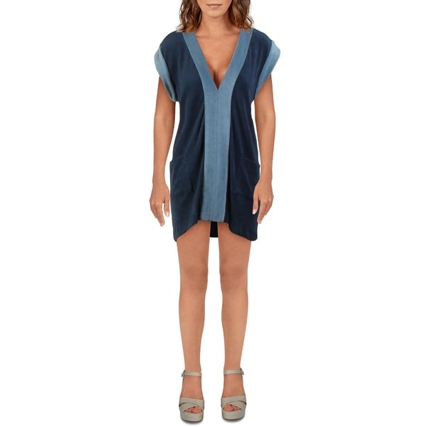 Solid & Striped Womens Tunic Dress Cotton Short - Navy. Opens flyout.