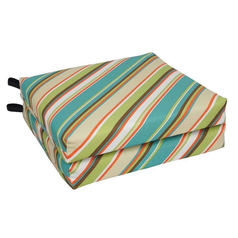 20-inch by 19-inch Patterned Outdoor Chair Cushions (Set of 4) - Browning Opal