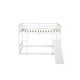 preview thumbnail 19 of 38, Floor Bunk Bed with Climbing Ramp,Ladder and Safety Guardrail,Twin Over Twin for Bedroom