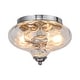 preview thumbnail 38 of 55, Modern Farmhouse 2-light Water Pattern Hammered Glass Flush Mount 9in