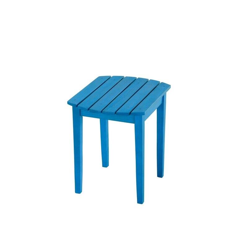 Oceanic Collection Solid Wood Side Table - Sky Blue