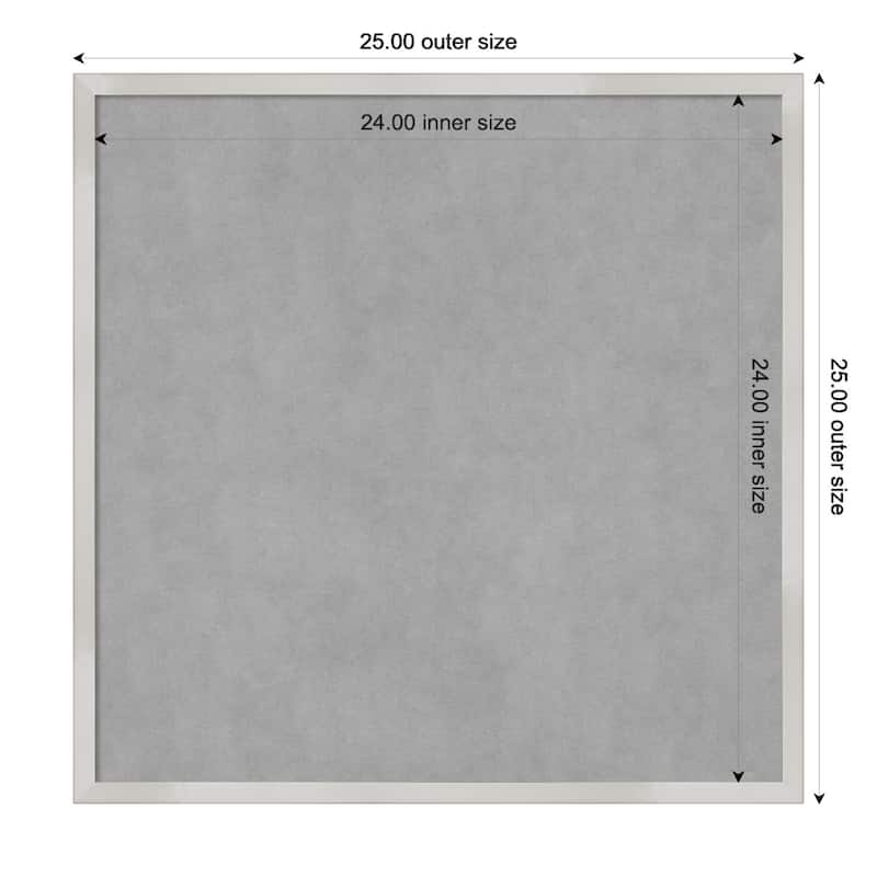 Amanti Art Svelte Silver Framed Magnetic Board - Board Size 24x24