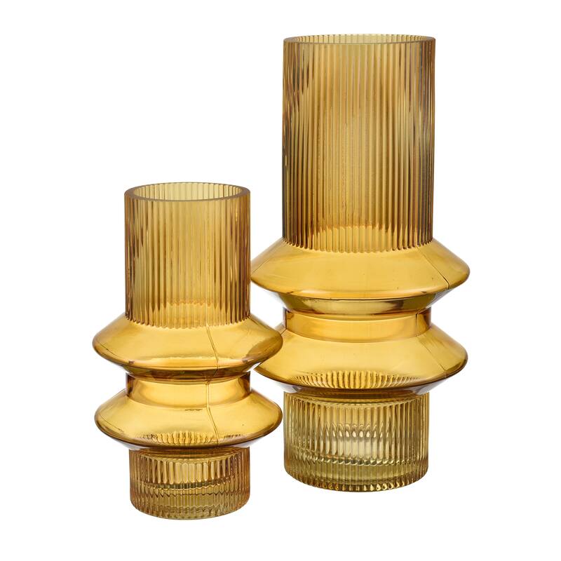 Elk Home Cenon Yellow Finish Glass 6.25 Inch Wide Vase