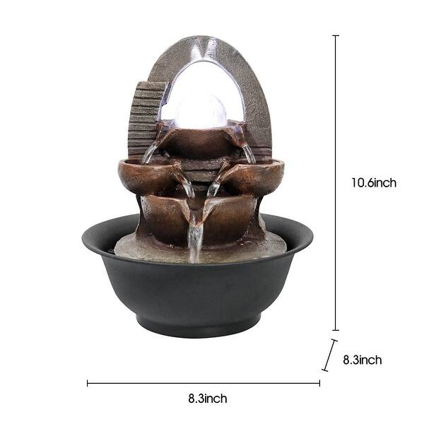 Indoor Water Fountain with Rolling Ball Tabletop Fountain for Home