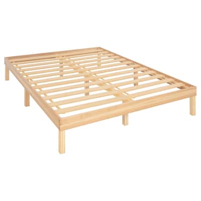 Solid Wood Platform Bed Twin Bed Frame Pine Wood Twin Platform Frame No Squeak
