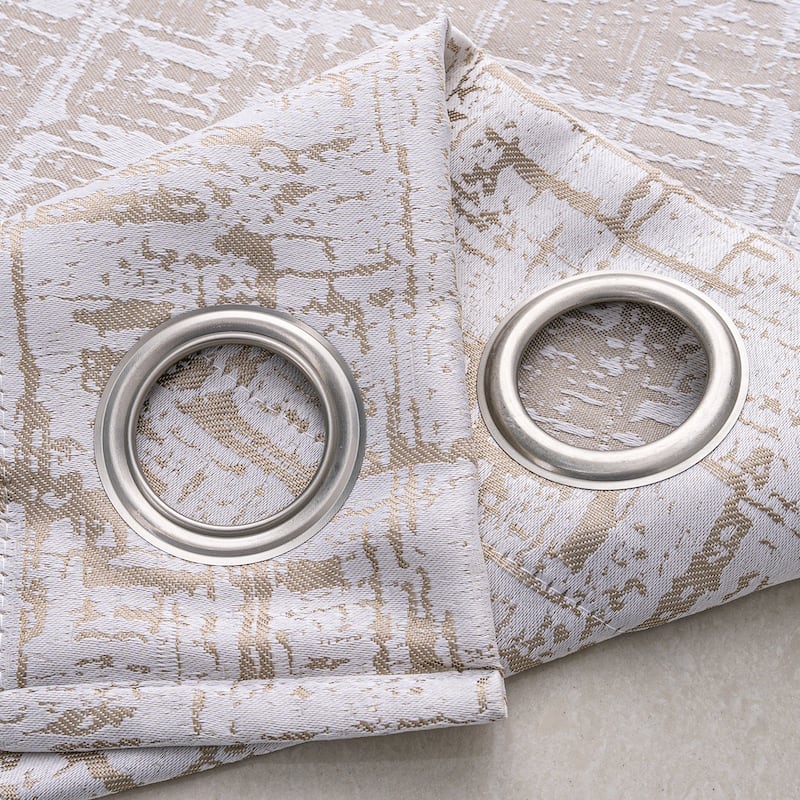Luca Woven Jacquard Window Curtain Panel Set 84"