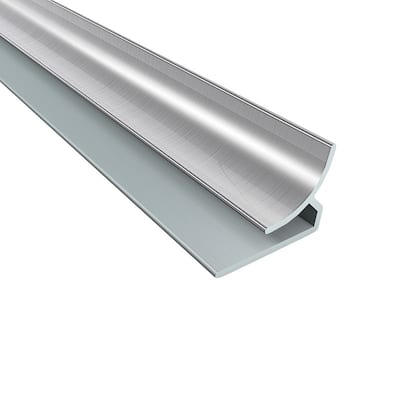 FASÄDE 47 in. Decorative Vinyl Large Profile Inside Corner Trim Brushed Aluminum (5 Pack) - 5 Pack