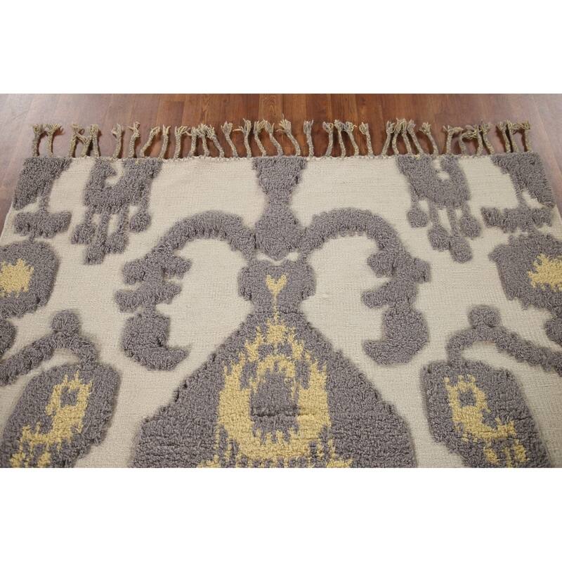 Moroccan Oriental Area Rug Hand-Knotted Wool Carpet - 5'2"x 7'11"