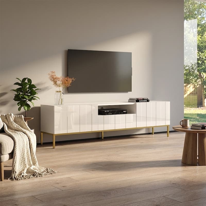 Meble Furniture Elegante 01 75" TV Stand for up to 80" TVs - 74"W x 20"H